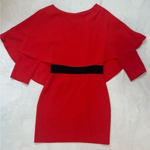 Alice & Olivia Cairo 3/4-Sleeve Cape Popover Dress Never Worn